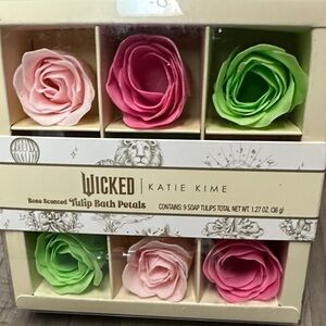 Wicked Rose Scented Tulip Bath Petals - Pink and Green. By Katie Kime